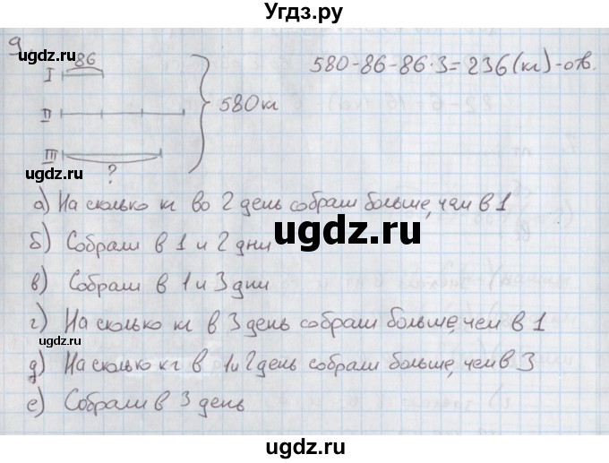 ГДЗ (Решебник) по математике 4 класс (дидактические материалы) Козлова С.А. / текстовые задачи / уроки 7-12 / 9