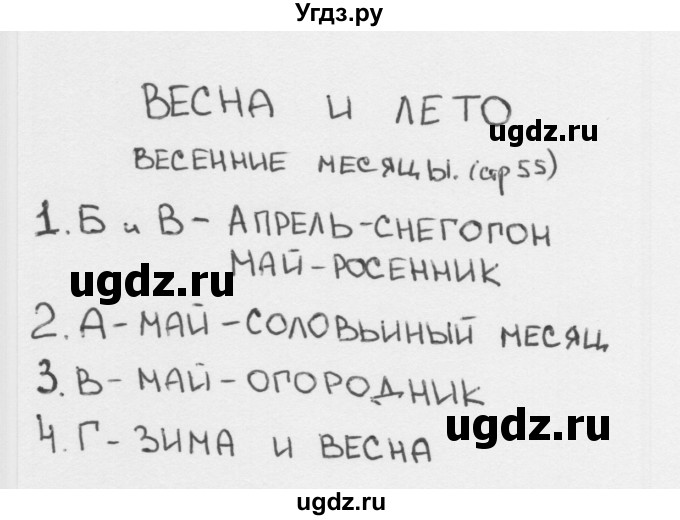 ГДЗ (Решебник 2018) по окружающему миру 2 класс (тесты) Плешаков А.А. / страница / 55
