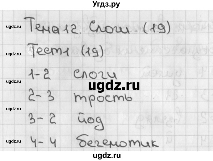 ГДЗ (Решебник 2018) по русскому языку 1 класс (тесты) Михайлова С.Ю. / страница / 19