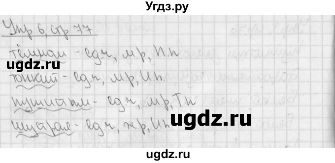 ГДЗ (Решебник) по русскому языку 3 класс (тетрадь для контрольных работ) Романова В.Ю. / страница / 77(продолжение 2)