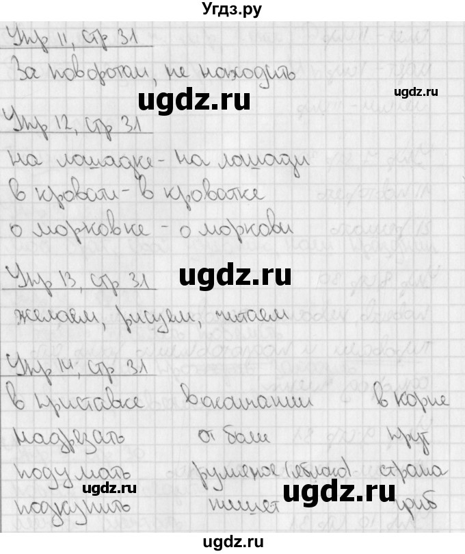 ГДЗ (Решебник) по русскому языку 4 класс (тетрадь для контрольных работ) Романова В.Ю. / страница / 31(продолжение 2)