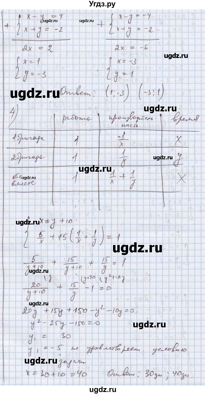 ГДЗ (Решебник) по алгебре 9 класс (дидактические материалы) Ткачева М.В. / контрольная работа № / 1(продолжение 4)