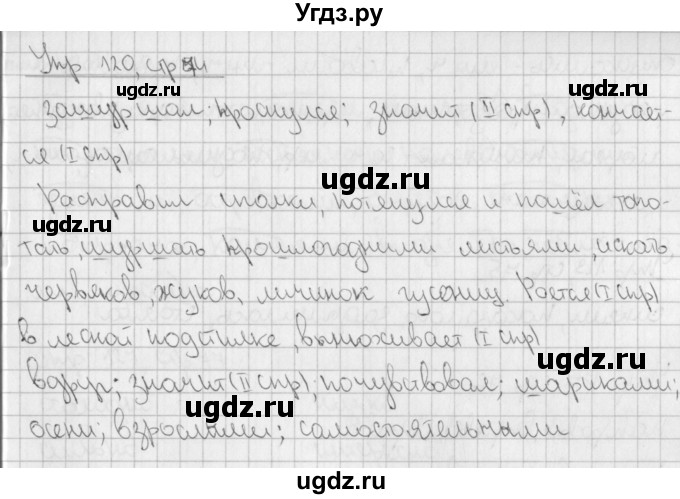 ГДЗ (Решебник) по русскому языку 4 класс (рабочая тетрадь учусь писать без ошибок) Кузнецова М.И. / упражнение / 120