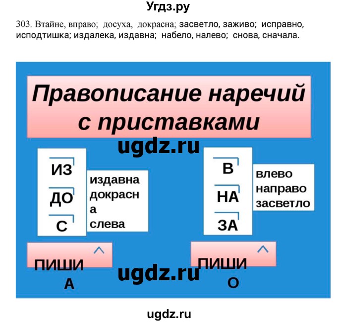 ГДЗ (Решебник) по русскому языку 10 класс Бабайцева В.В. / упражнение номер / 303