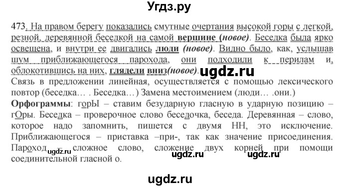 ГДЗ (Решебник) по русскому языку 10 класс Бабайцева В.В. / упражнение номер / 473