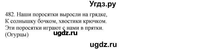ГДЗ (Решебник) по русскому языку 10 класс Бабайцева В.В. / упражнение номер / 482