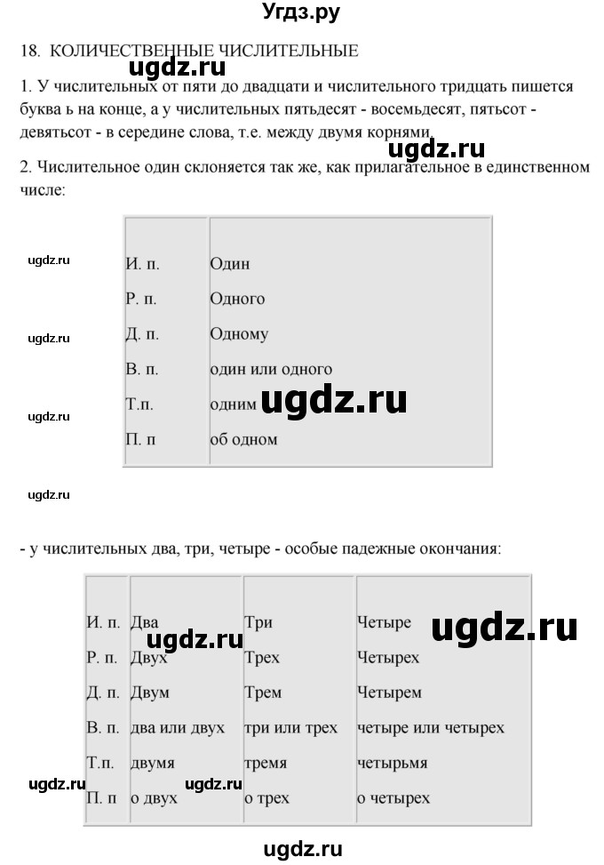 ГДЗ (Решебник) по русскому языку 10 класс Бабайцева В.В. / повторение морфологии / 18