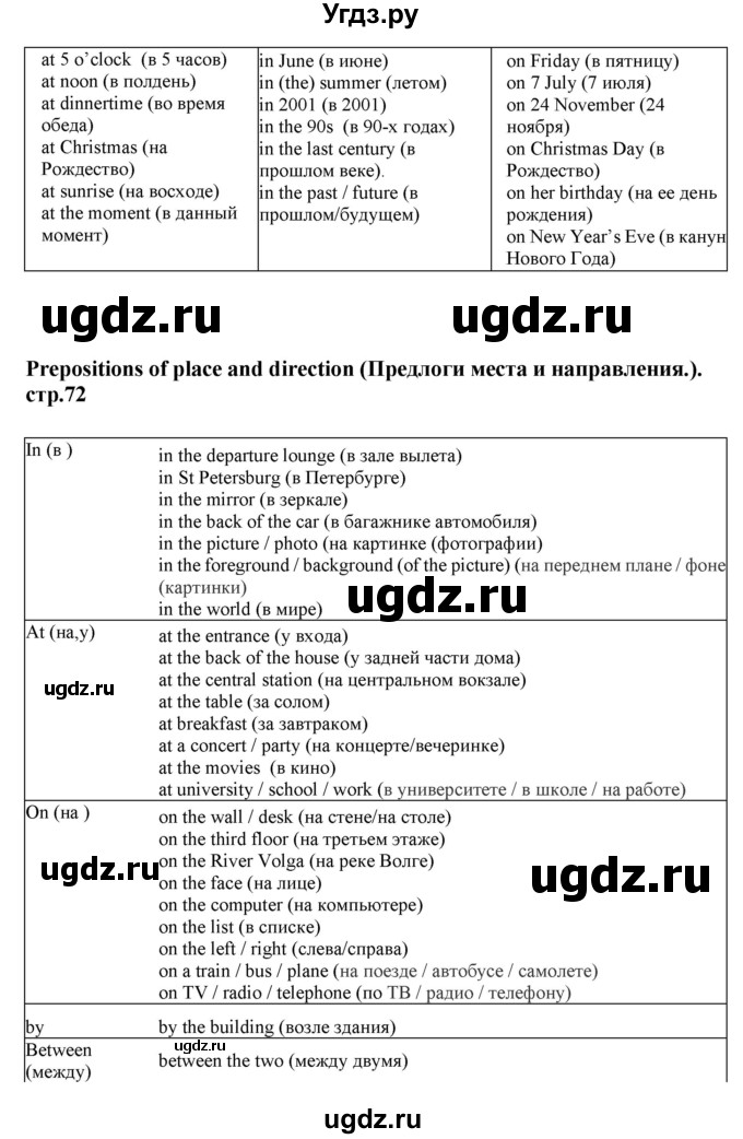 ГДЗ (Решебник) по английскому языку 10 класс (сборник грамматических упражнений Starlight ) Мильруд Р.П. / страница номер / 72(продолжение 2)