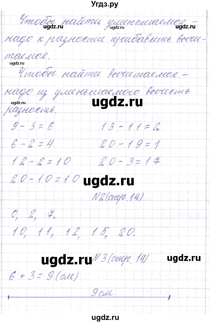 ГДЗ (Решебник) по математике 2 класс Чеботаревская Т.М. / часть 1. страница номер / 14(продолжение 2)