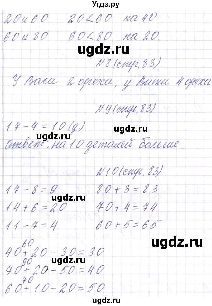 ГДЗ (Решебник) по математике 2 класс Чеботаревская Т.М. / часть 1. страница номер / 83(продолжение 2)