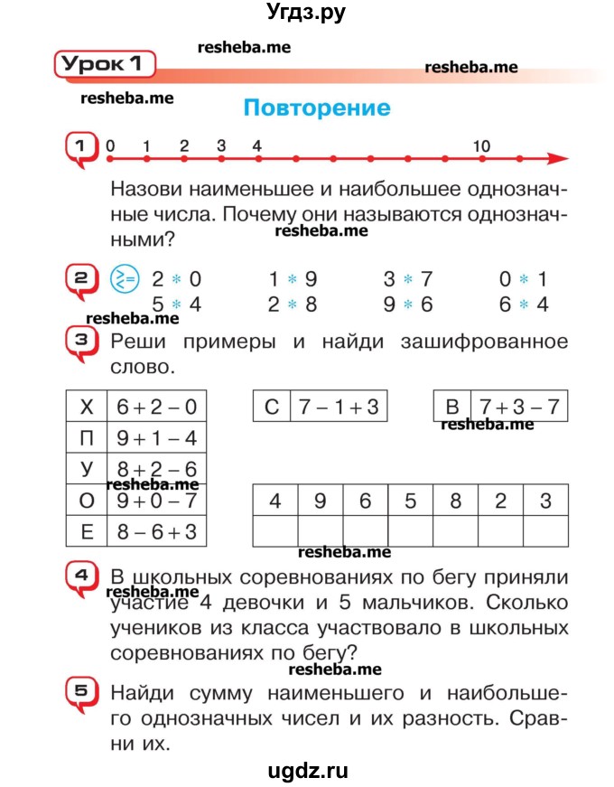 ГДЗ (Учебник) по математике 2 класс Чеботаревская Т.М. / часть 1. страница номер / 4