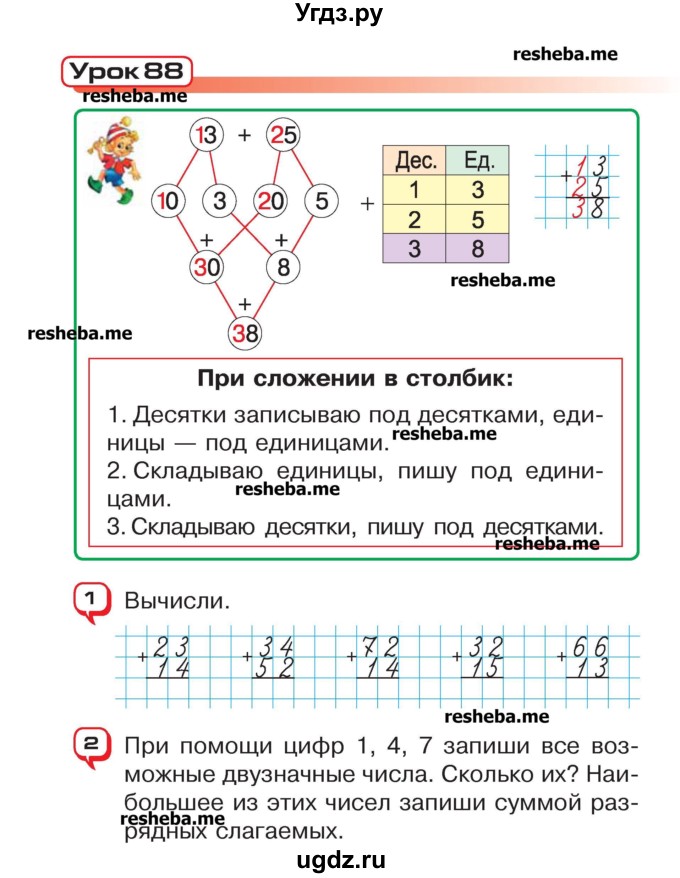 ГДЗ (Учебник) по математике 2 класс Чеботаревская Т.М. / часть 2. страница номер / 54