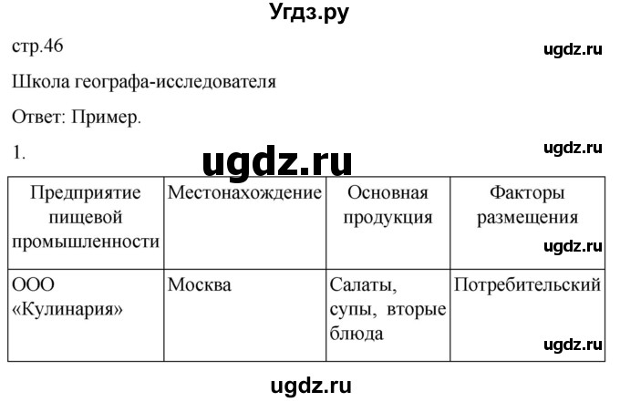 ГДЗ (Решебник 2022) по географии 9 класс (рабочая тетрадь) Таможняя Е.А. / тетрадь №1. страница / 46(продолжение 2)