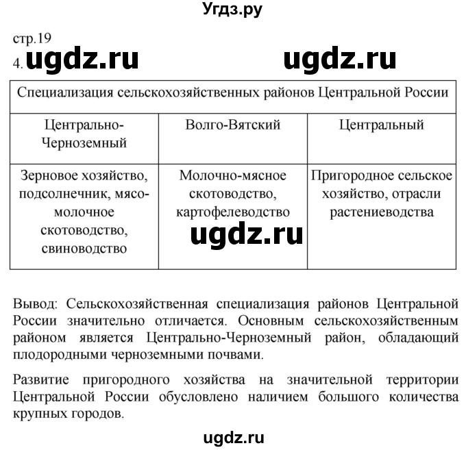 ГДЗ (Решебник 2022) по географии 9 класс (рабочая тетрадь) Таможняя Е.А. / тетрадь №2. страница / 19