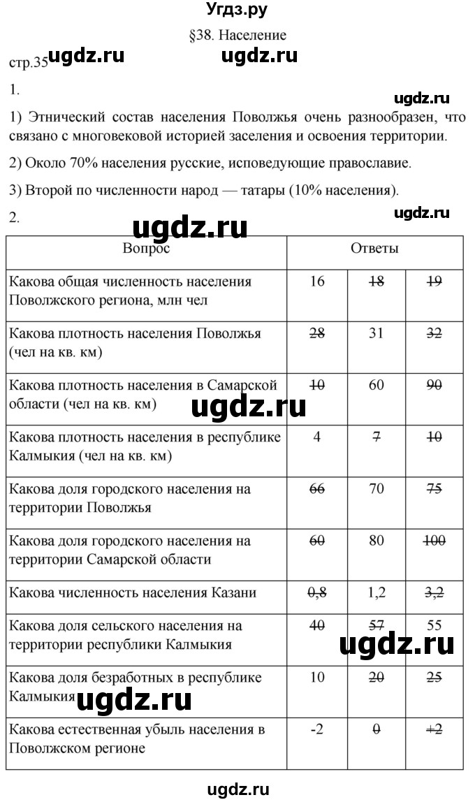 ГДЗ (Решебник 2022) по географии 9 класс (рабочая тетрадь) Таможняя Е.А. / тетрадь №2. страница / 35