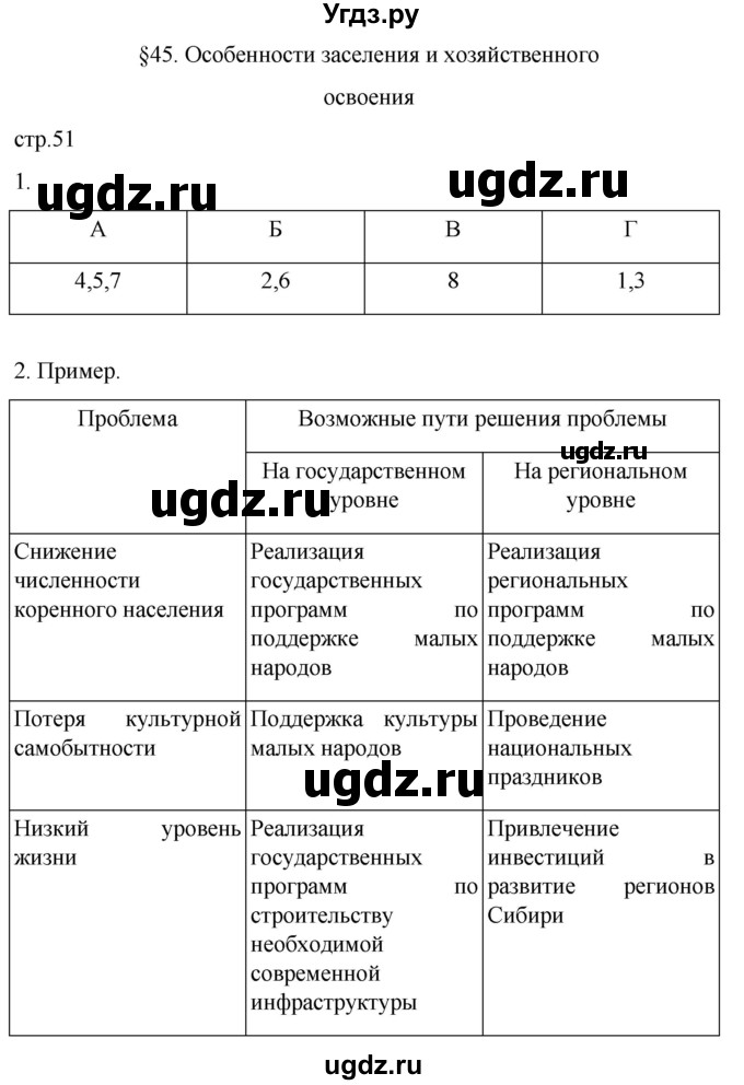 ГДЗ (Решебник 2022) по географии 9 класс (рабочая тетрадь) Таможняя Е.А. / тетрадь №2. страница / 51