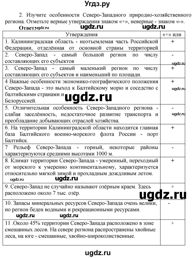 ГДЗ (Решебник 2017) по географии 9 класс (рабочая тетрадь) Таможняя Е.А. / тетрадь №2. страница / 12(продолжение 2)