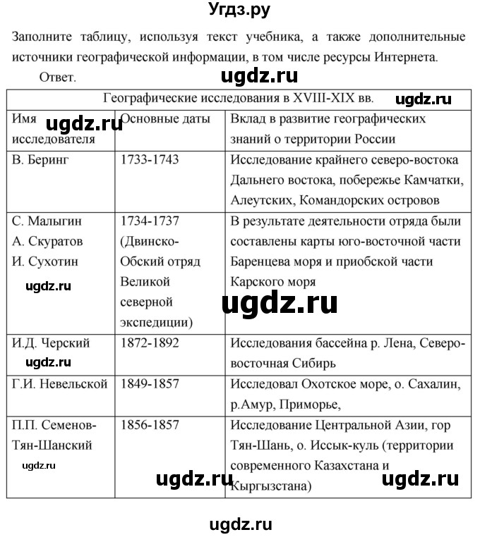 ГДЗ (Решебник) по географии 8 класс (рабочая тетрадь) Пятунин В.Б. / урок номер / 13(продолжение 4)