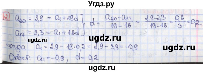 ГДЗ (Решебник) по алгебре 9 класс (дидактические материалы) Потапов М.К. / самостоятельные работы / СР-20 / вариант 4 / 2