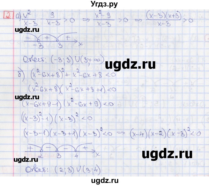 ГДЗ (Решебник) по алгебре 9 класс (дидактические материалы) Потапов М.К. / самостоятельные работы / СР-9 / вариант 1 / 2