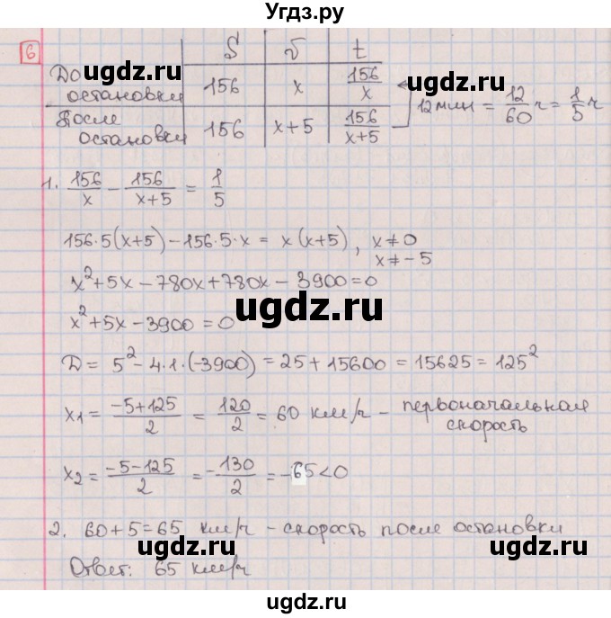 ГДЗ (Решебник) по алгебре 9 класс (дидактические материалы) Потапов М.К. / контрольные работы / КР-8 / вариант 2 / 6
