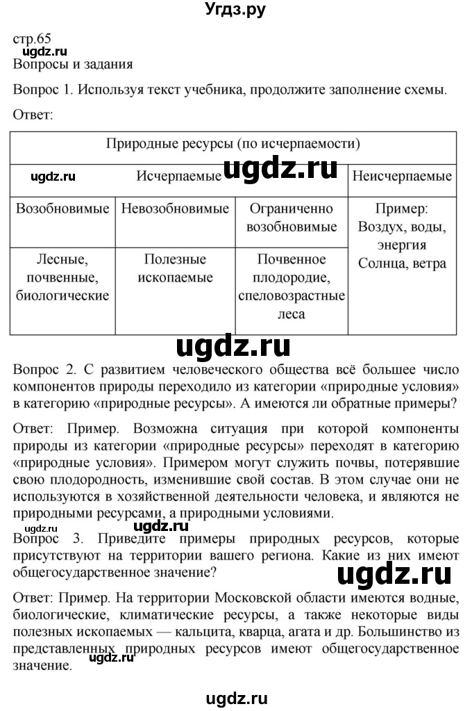 ГДЗ (Решебник к учебнику 2021) по географии 8 класс Пятунин В.Б. / параграф / 15(продолжение 2)