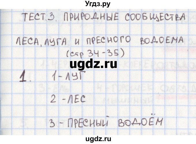 ГДЗ (Решебник) по окружающему миру 4 класс (контрольно-измерительные материалы) Глаголева Ю.И. / страница номер / 34