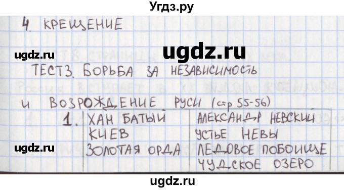 ГДЗ (Решебник) по окружающему миру 4 класс (предварительный, текущий и итоговый контроль) Глаголева Ю.И. / страница номер / 55