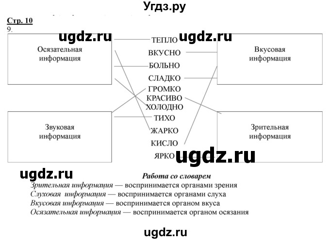 ГДЗ (Решебник) по информатике 2 класс (рабочая тетрадь) Матвеева Н.В. / часть 1. страница номер / 10