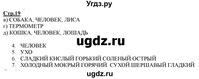 ГДЗ (Решебник) по информатике 2 класс (рабочая тетрадь) Матвеева Н.В. / часть 1. страница номер / 19