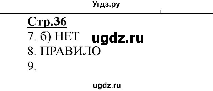 ГДЗ (Решебник) по информатике 2 класс (рабочая тетрадь) Матвеева Н.В. / часть 1. страница номер / 36