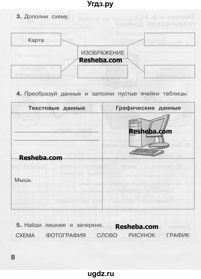 Тех карта по информатике 2 класс