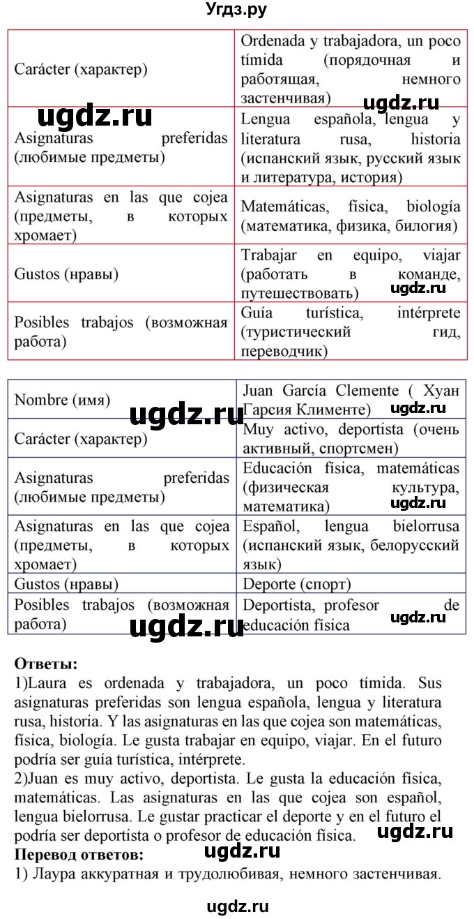ГДЗ (Решебник) по испанскому языку 9 класс Цыбулева Т.Э. / часть 1. страница / 32(продолжение 2)