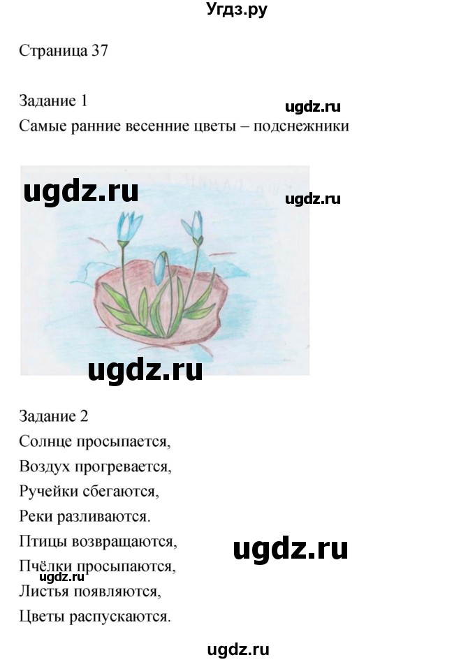 ГДЗ (Решебник) по литературе 2 класс (рабочая тетрадь) Кац Э.Э. / часть 2. страница № / 37