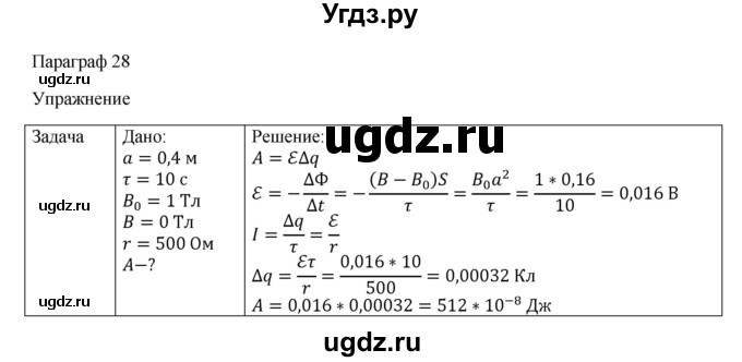 ГДЗ (Решебник) по физике 11 класс Грачев А.В. / § / 28(продолжение 2)