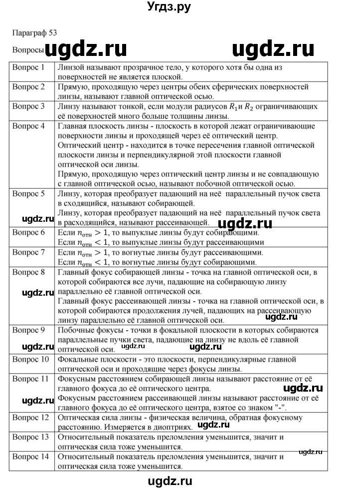 ГДЗ (Решебник) по физике 11 класс Грачев А.В. / § / 53