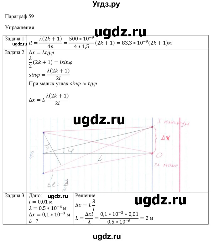 ГДЗ (Решебник) по физике 11 класс Грачев А.В. / § / 59(продолжение 2)