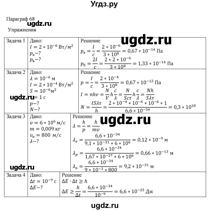 ГДЗ (Решебник) по физике 11 класс Грачев А.В. / § / 68(продолжение 2)