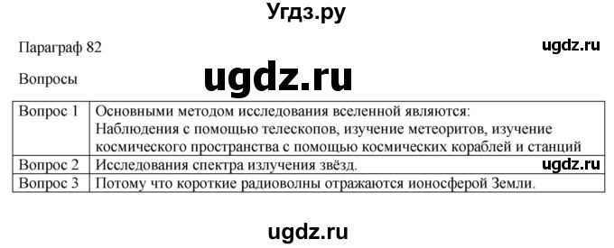 ГДЗ (Решебник) по физике 11 класс Грачев А.В. / § / 82
