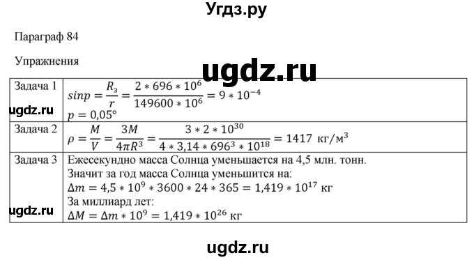 ГДЗ (Решебник) по физике 11 класс Грачев А.В. / § / 84(продолжение 2)