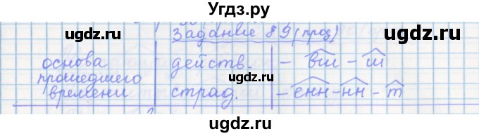 ГДЗ (Решебник) по русскому языку 7 класс (рабочая тетрадь) Бабайцева В.В. / задание / 89(продолжение 2)