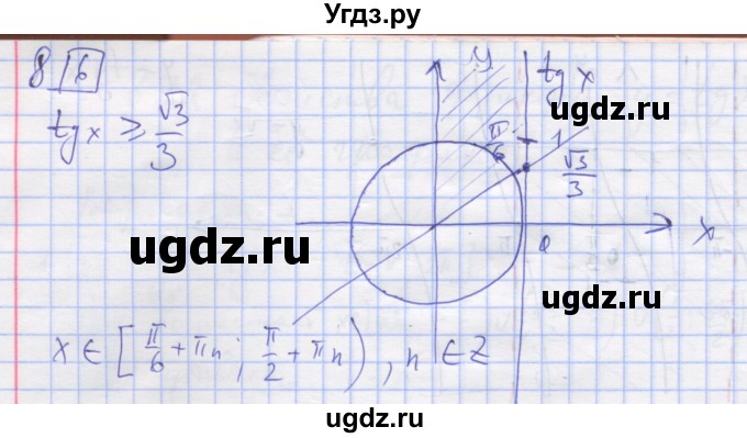 ГДЗ (Решебник) по алгебре 11 класс (дидактические материалы) Шабунин М.И. / глава 7 / § 42 / вариант 1 / 8