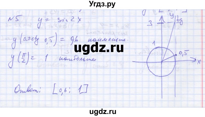 ГДЗ (Решебник) по алгебре 11 класс (дидактические материалы) Шабунин М.И. / глава 7 / подготовка  к экзамену / 5