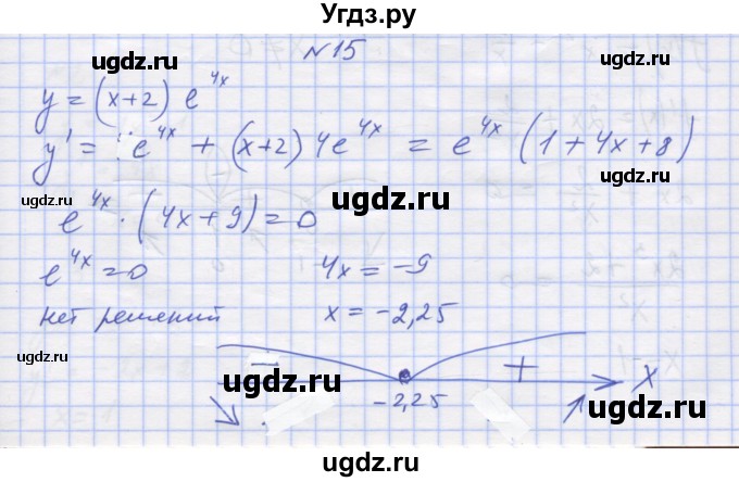 ГДЗ (Решебник) по алгебре 11 класс (дидактические материалы) Шабунин М.И. / глава 9 / § 49 / вариант 2 / 15