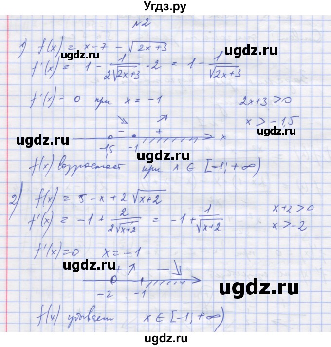 ГДЗ (Решебник) по алгебре 11 класс (дидактические материалы) Шабунин М.И. / глава 9 / подготовка  к экзамену / 2