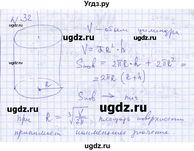 ГДЗ (Решебник) по алгебре 11 класс (дидактические материалы) Шабунин М.И. / глава 9 / подготовка  к экзамену / 32