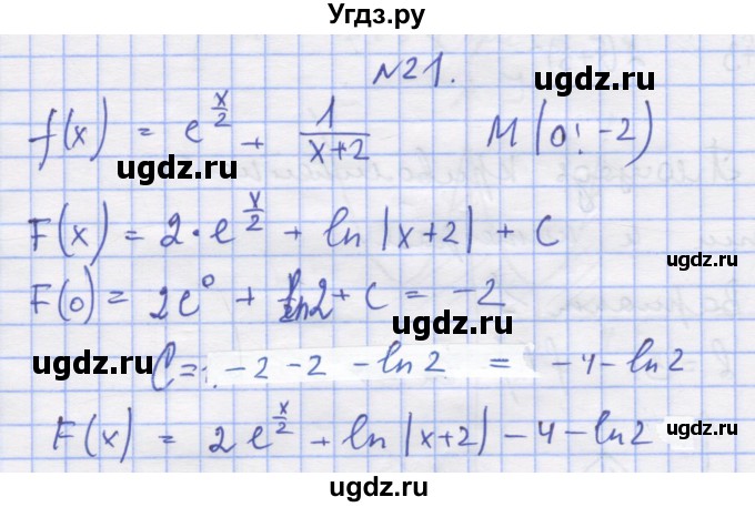 ГДЗ (Решебник) по алгебре 11 класс (дидактические материалы) Шабунин М.И. / глава 10 / § 55 / вариант 2 / 21