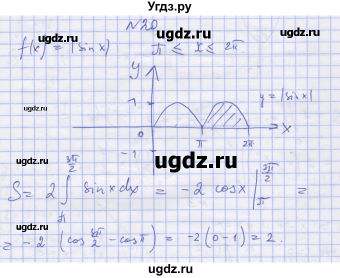 ГДЗ (Решебник) по алгебре 11 класс (дидактические материалы) Шабунин М.И. / глава 10 / § 56 / вариант 2 / 20