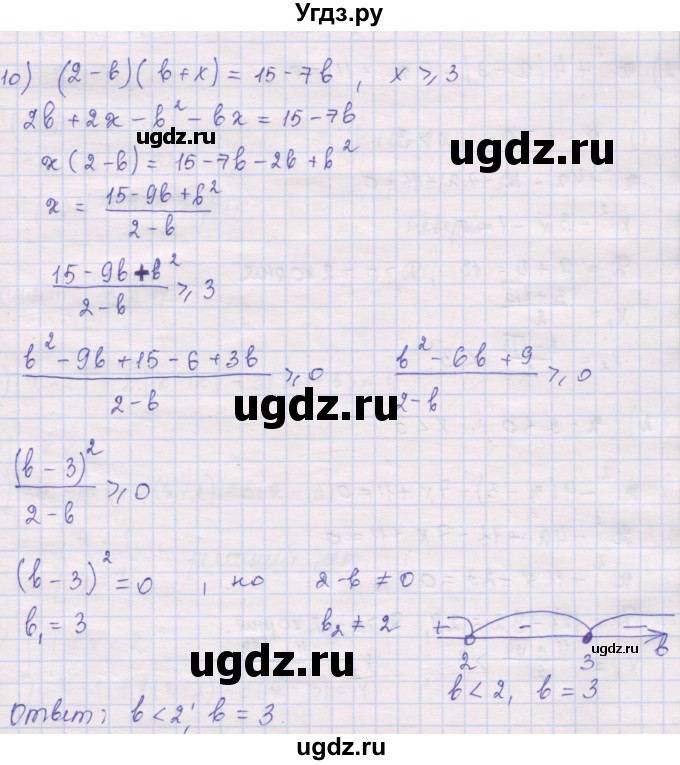 ГДЗ (Решебник) по алгебре 10 класс (дидактические материалы) Шабунин М.И. / повторение курса алгебры 7-9 классов / подготовка к экзамену / 10