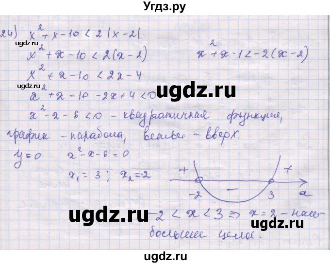 ГДЗ (Решебник) по алгебре 10 класс (дидактические материалы) Шабунин М.И. / повторение курса алгебры 7-9 классов / подготовка к экзамену / 24